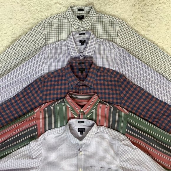 J Crew Size L Plaid & Checks Lot 5 Casual Shirts